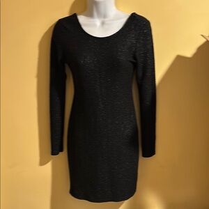 Elegant Black Long Sleeve Dress